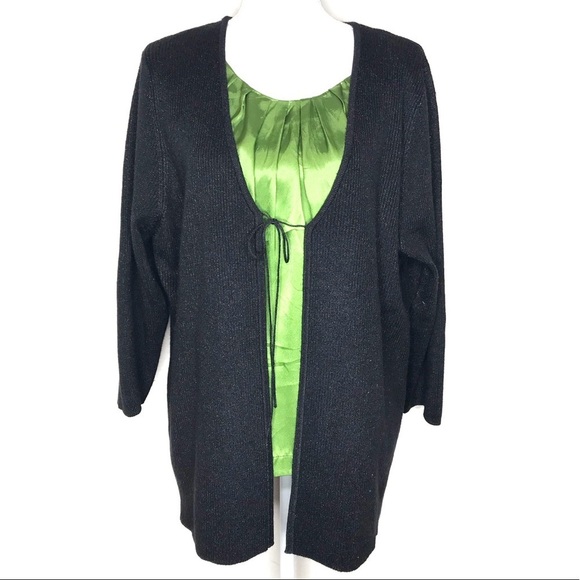 Mossimo Woman Black Open Front Long‎ Cardigan 2X - Picture 1 of 8